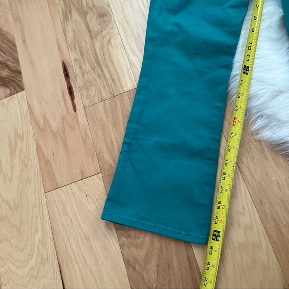 Tory Burch Teal Cropped Slim Bootcut Jeans Size 28 - Picture 6 of 9